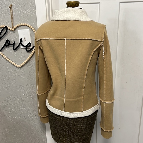 MICHAEL MICHAEL KORS SHERPA LINED MOTO STYLE JACKET SMALL - Picture 15 of 16